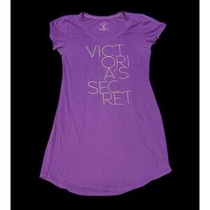 Y2K Victorias Secret Nightshirt Purple Size S T-Shirt Cotton Vintage